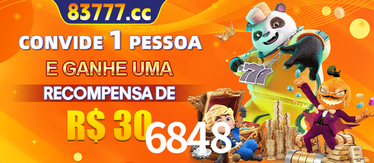 Banner institucional da 6848 sobre parceria de marcas e criação de uma marca de excelência, apresentando os mascotes de jogos populares como o Fortune Tiger.