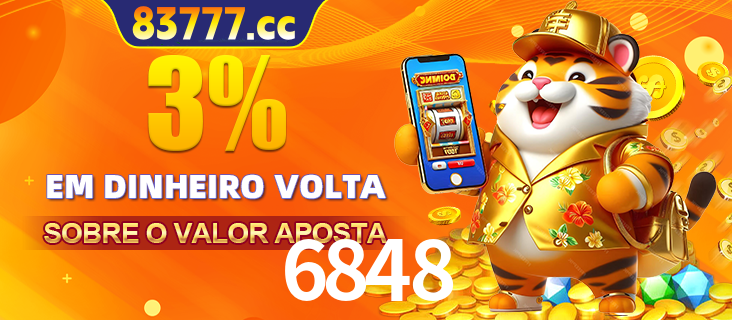 Promoção para baixar e instalar o aplicativo do cassino 6848. O banner oferece uma recompensa de R1aR1aR8, com a imagem de uma cobra sobre moedas de ouro.